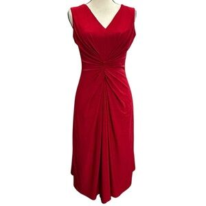 David Meister Red Midi Dress